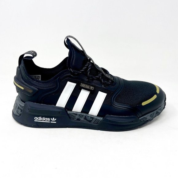 Adidas Originals NMD V3 Black White Gold Mens Running Sneakers ID6713